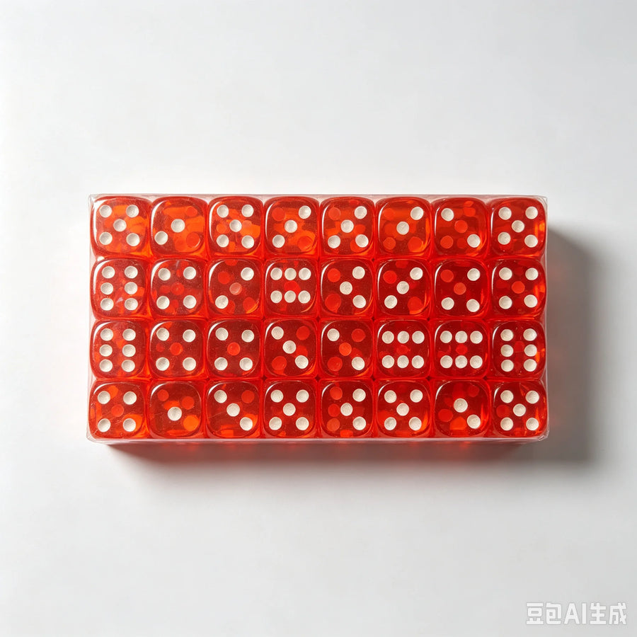 Mahjong Dice, 16mm, 100 Pieces per Set, Multiple Colors for Board Games