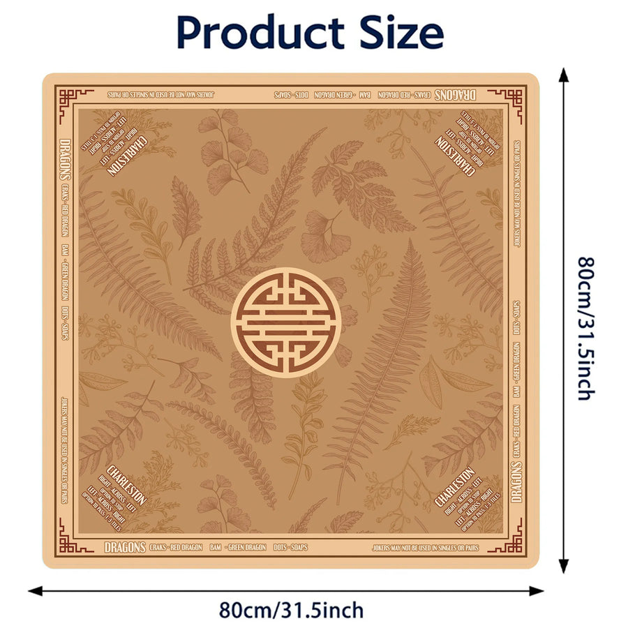 American Mahjong Mat, 33 x 33 Inch Natural Rubber, Non-Slip, Heat Insulating, Chinese Style, view 8
