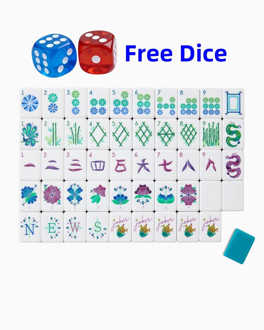 American Mahjong Tile Set, Ceramic Tiles for 4 Players, Portable, view 12