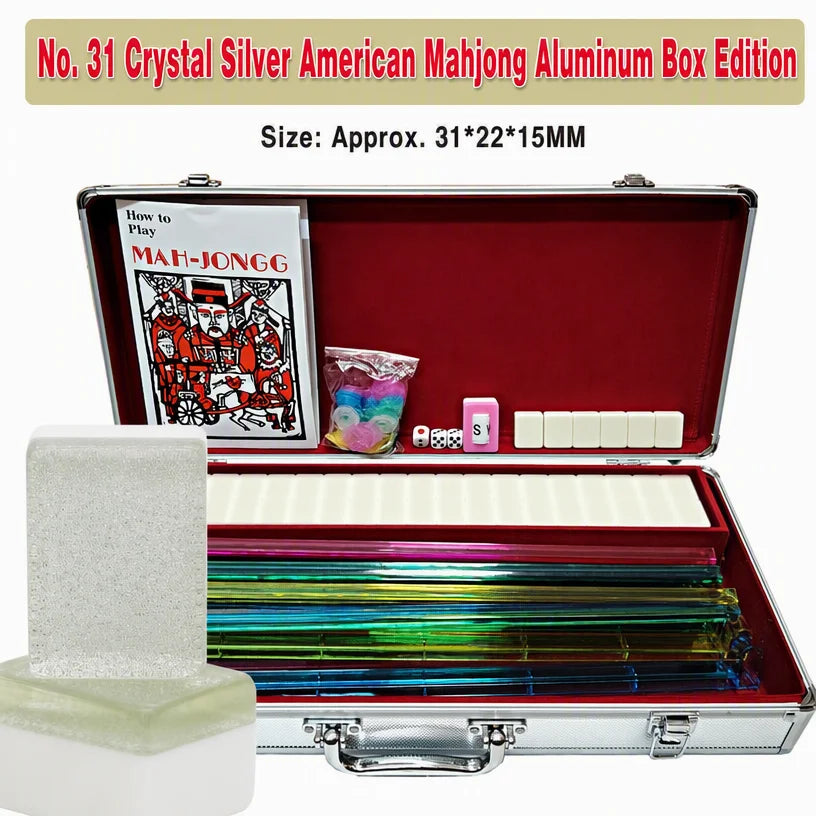 American Mahjong Set, 166 Acrylic Tiles with Aluminum Carry Case, Racks and Dice, view 8