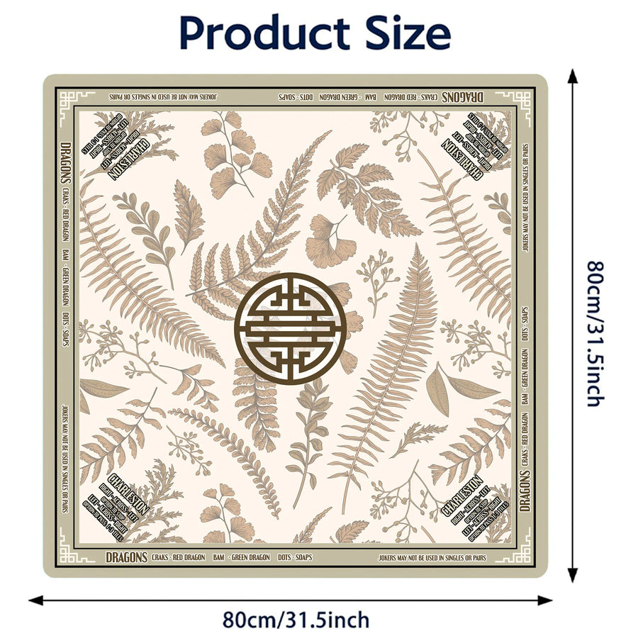 American Mahjong Mat, 33 x 33 Inch Natural Rubber, Non-Slip, Heat Insulating, Chinese Style, view 5