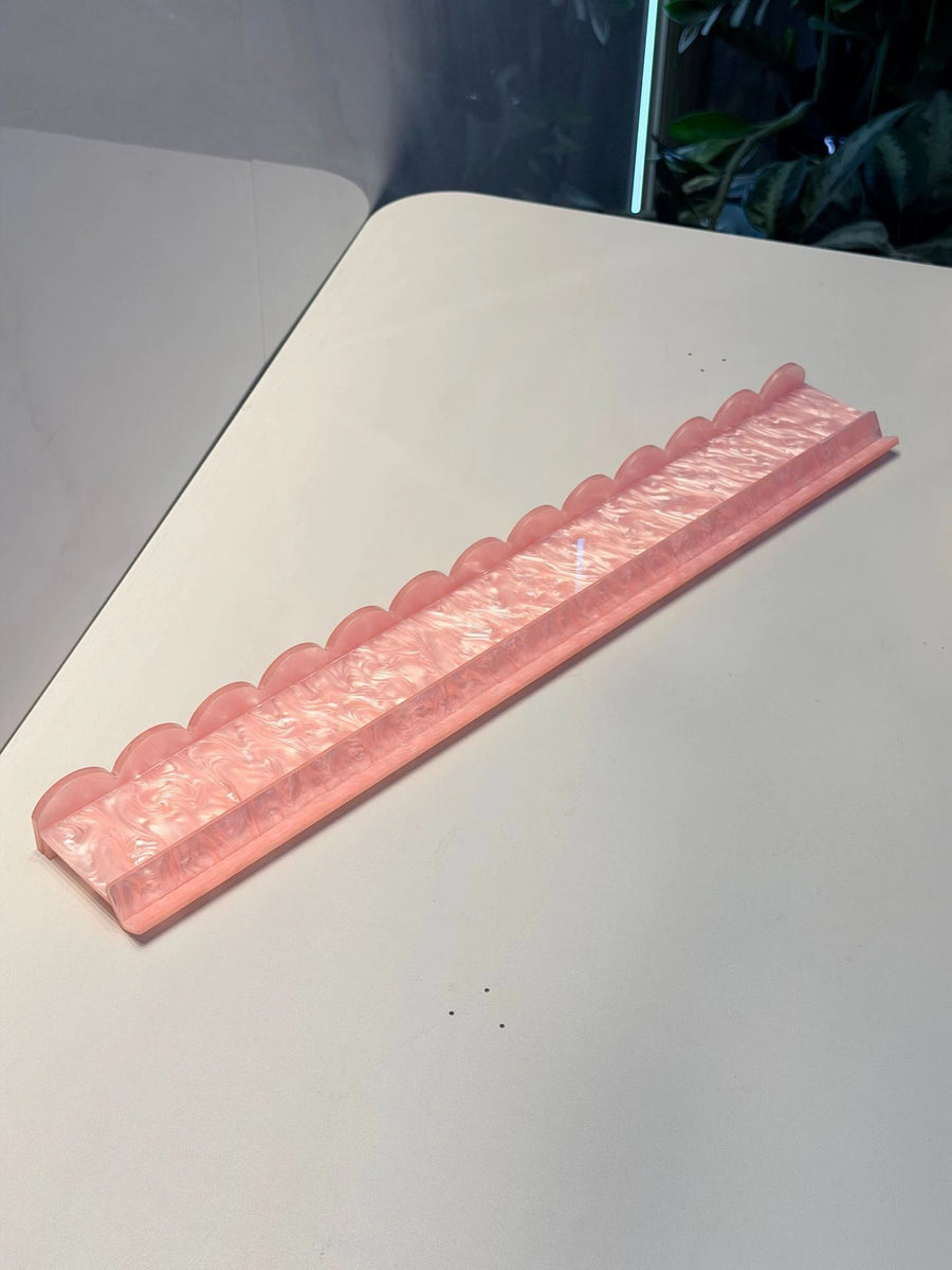 Mahjong Racks, Set of 4, Shell Edge Marbled Pearl Acrylic, 4 mm Thick, Pastel Colors, view 4