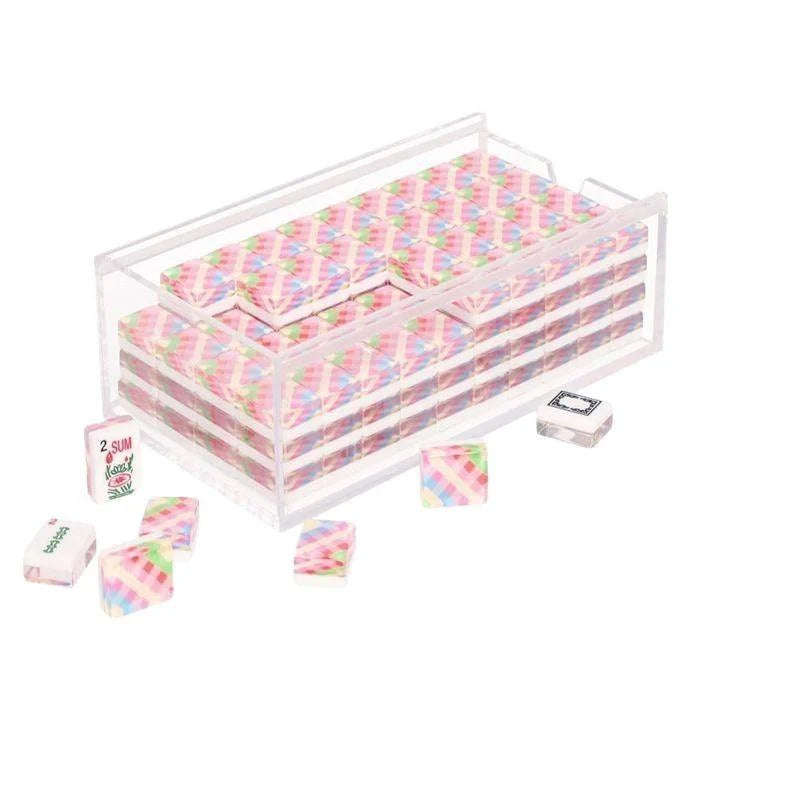 Mahjong Storage Box, Acrylic Display Case with Clear Sliding Cover, for 4 Players, view 4