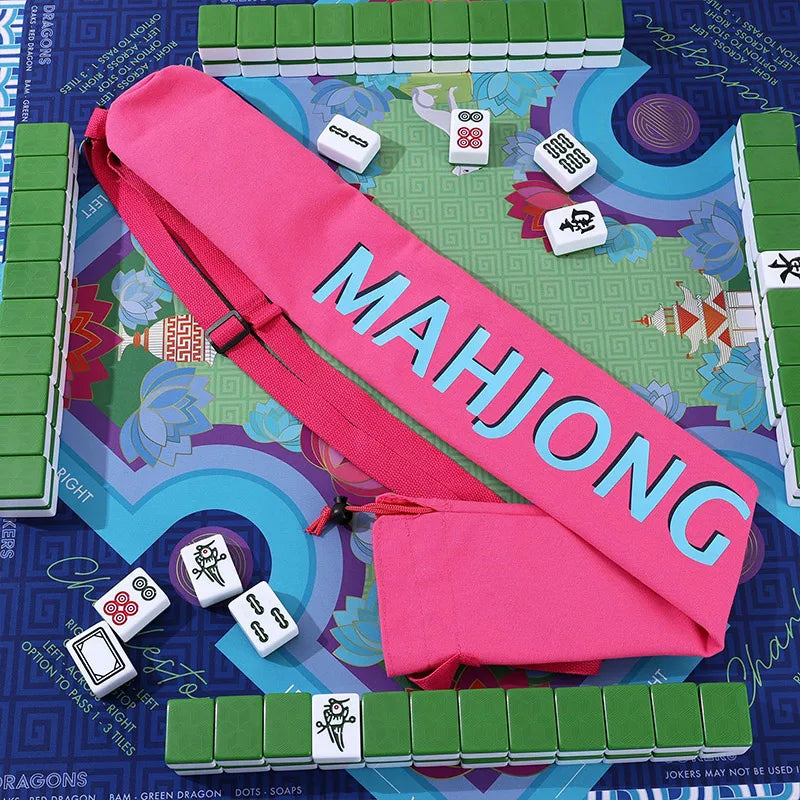 Mahjong Storage Handbag, Polyester Canvas Large Capacity Multi-Functional Travel Bag, view 4