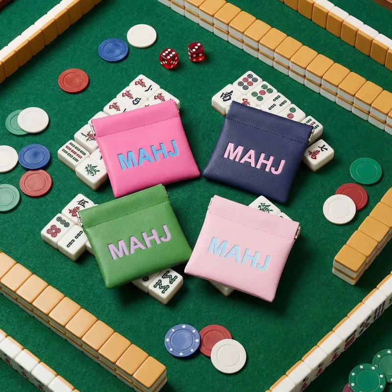 Mahjong Card Bag and Squeeze Dice Bag, PU Leather Protective Cover Case, view 7