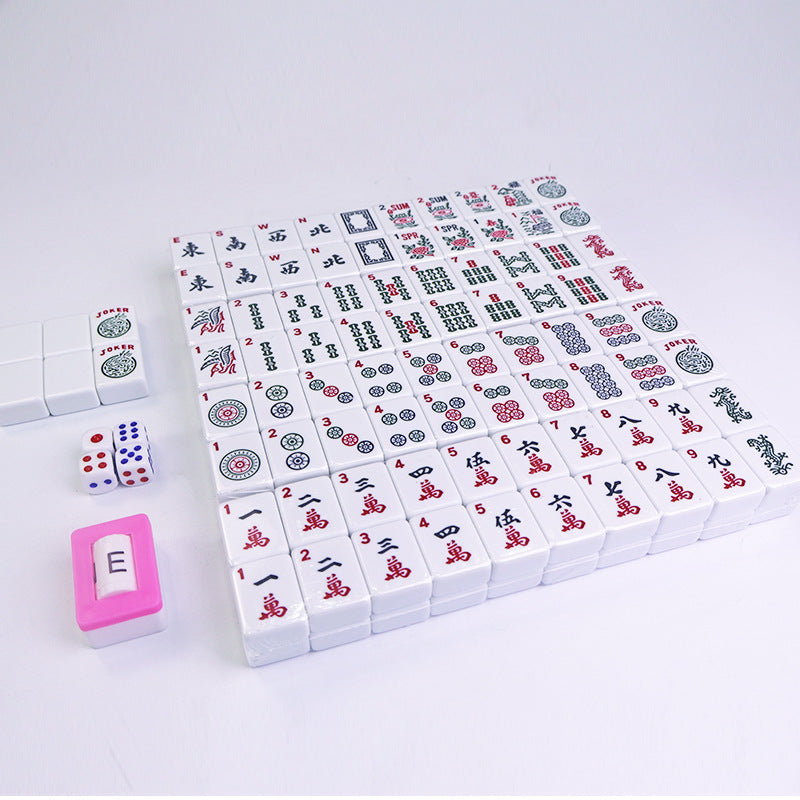 American Mahjong Set, 166 Tiles, 2 Layer Traditional Melamine, with Carrying Bag, view 2