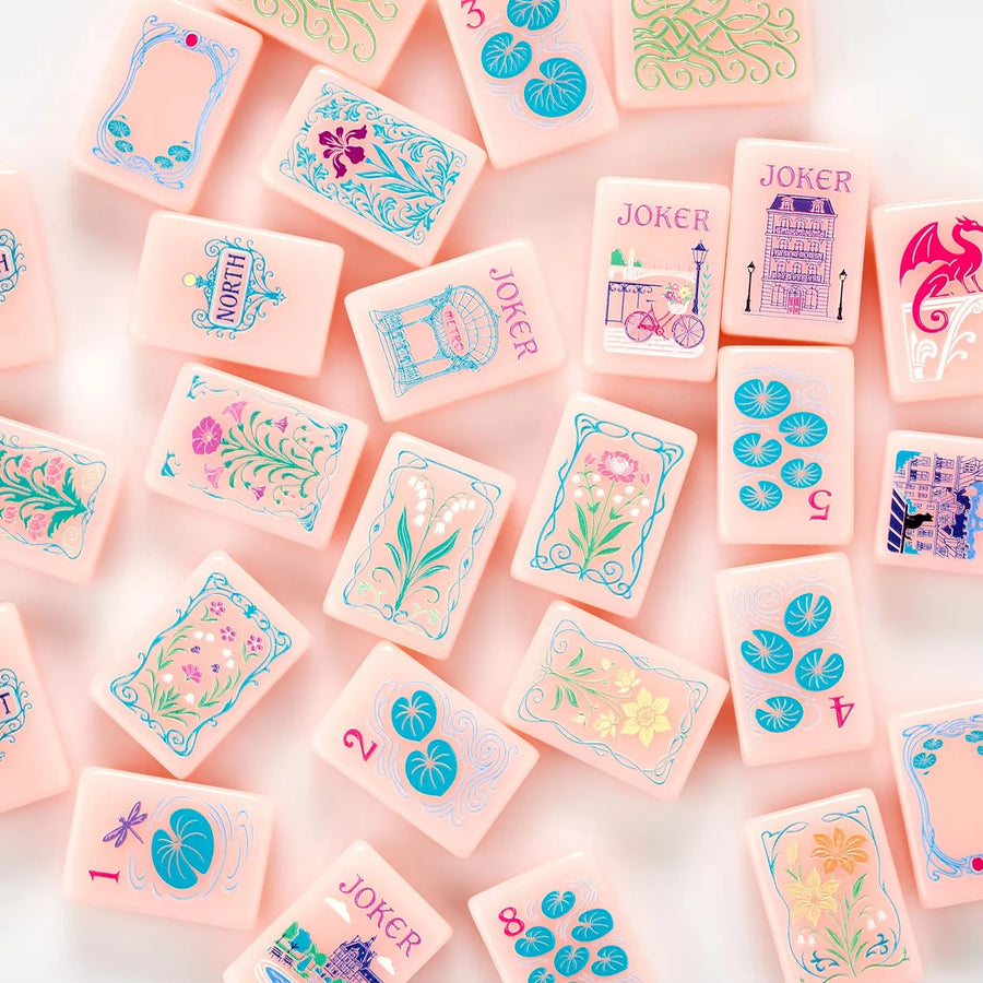 American Mahjong Tile Set, 160 Pieces, Acrylic Tiles with Crane Design