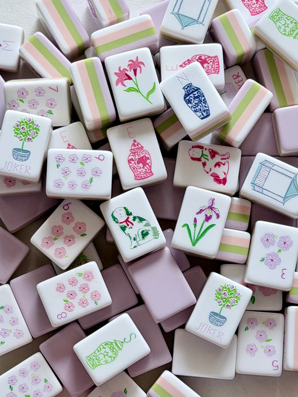 American Mahjong Set, 160 Tiles, 4 Layer Acrylic, Lavender Purple Lilac