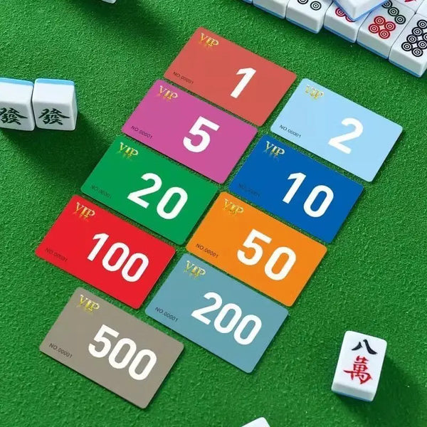 Mahjong Chips, Durable Water Resistant Plastic Scoring Tokens