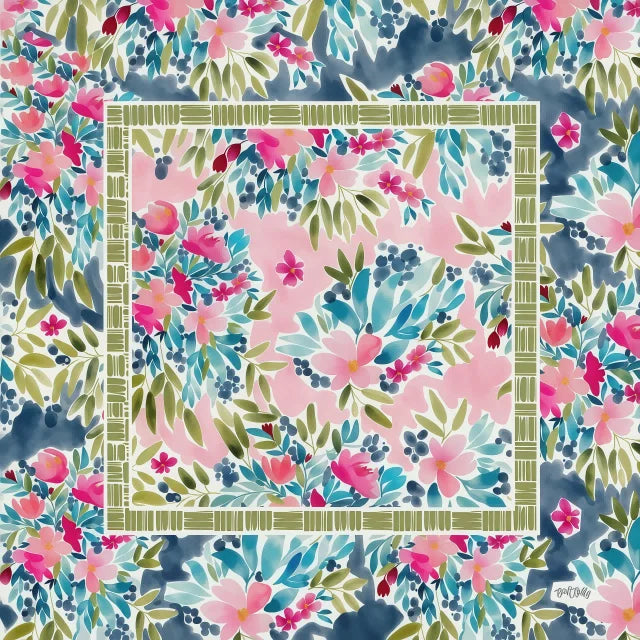 Mahjong Mat for American Mahjong Sets, Neoprene, Rose Floral Pattern