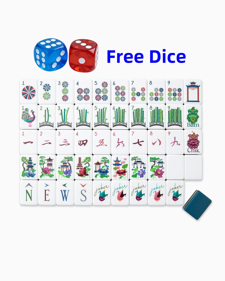 American Mahjong Tile Set, Ceramic Tiles for 4 Players, Portable, view 11