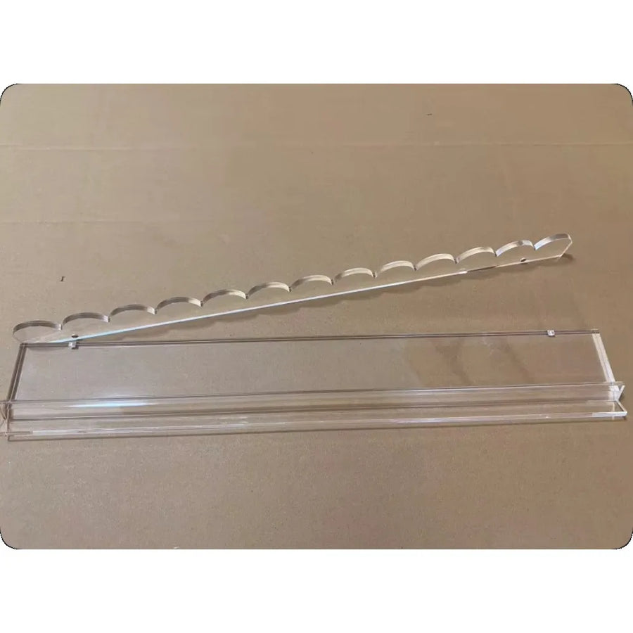 Mahjong Racks with Magnetic Pushers, 20 Inch Modern Scalloped Acrylic, view 4