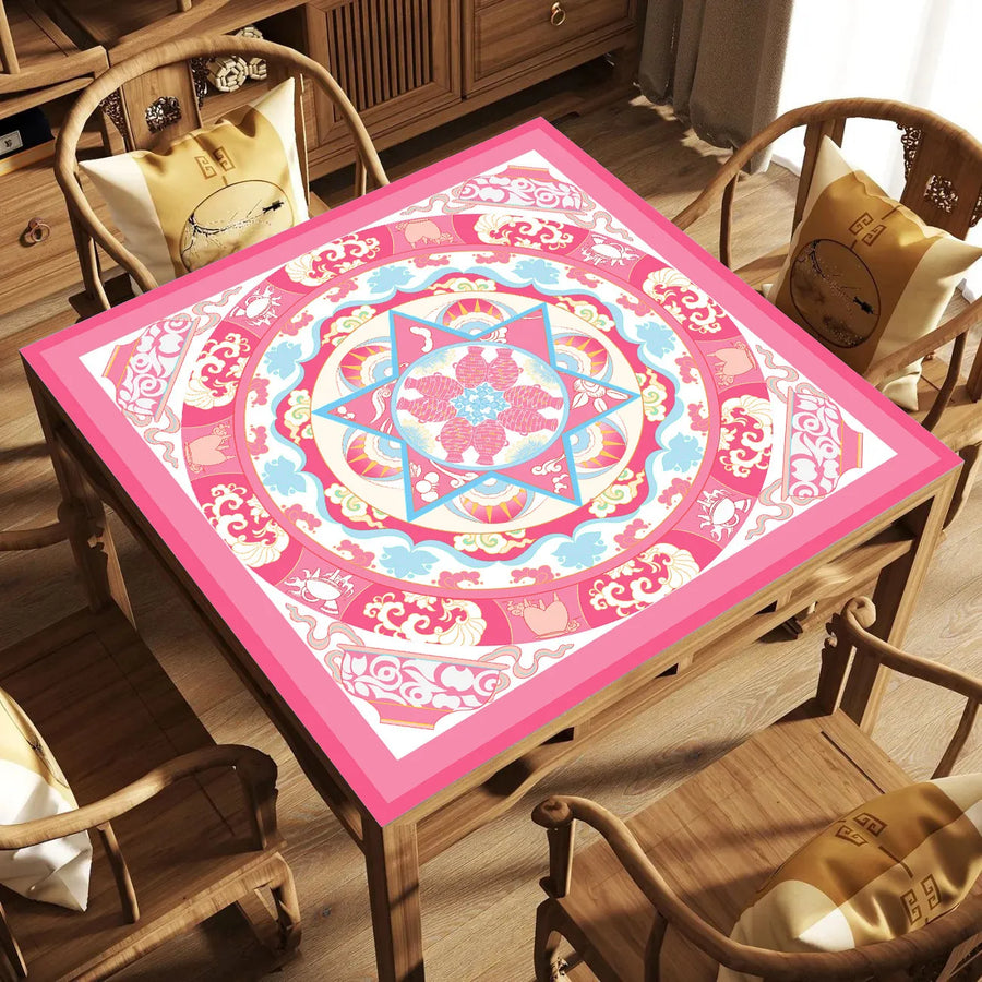 Mahjong Table Mat for 4 Players, Modern Neoprene, Non-Slip, Silent