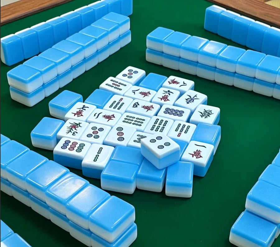 American Mahjong Set, Jelly Pink and Red Acrylic Tiles, Classic Style, view 2
