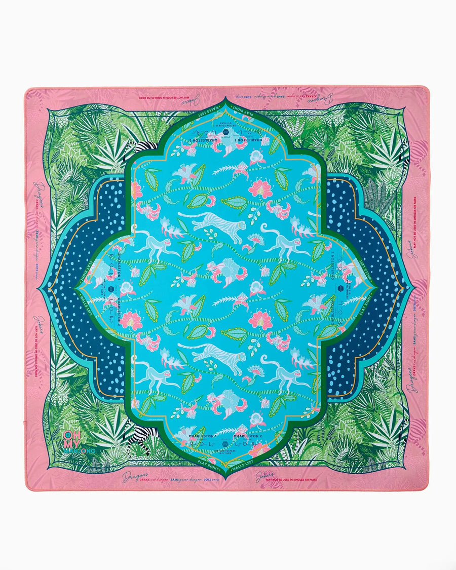 American Mahjong Mat for 4 Players, 33 Inch Natural Neoprene, Portable, Modern Design