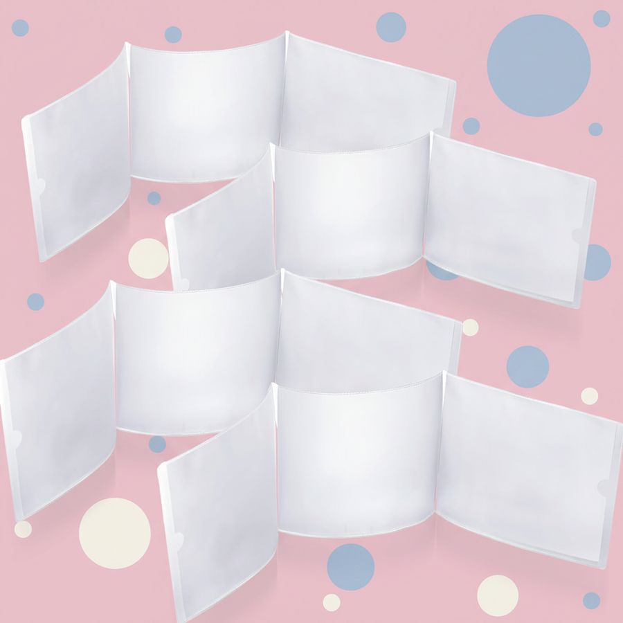 Mahjong Card Protector Covers, Set of 4, Clear Plastic, 6 1/8 x 4 3/4 Inch Large Card