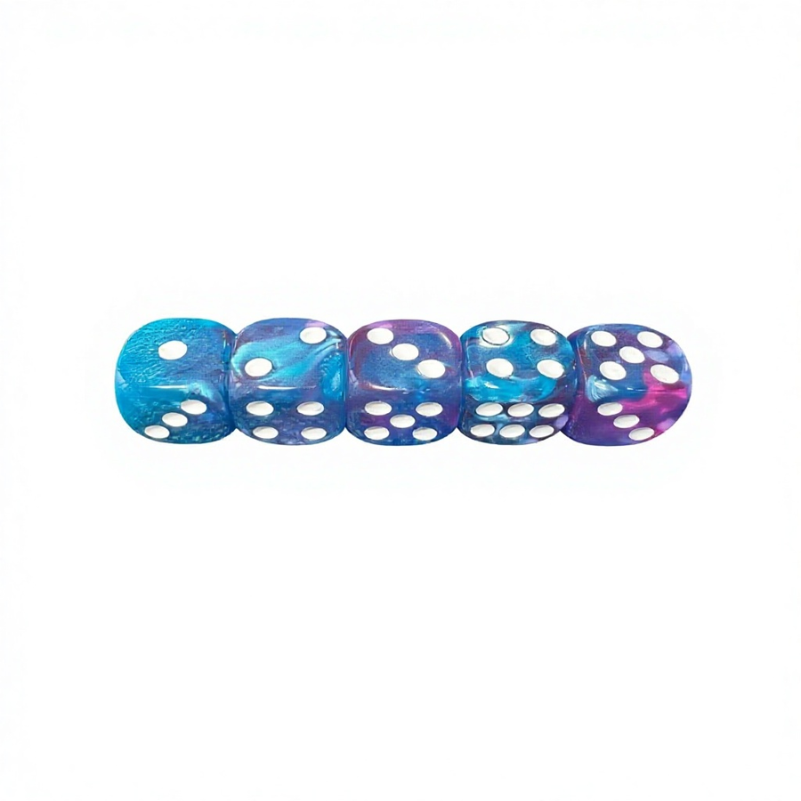 Mahjong Dice, 16mm Engraved Plastic, Swirl Pattern, for 4 Players, view 5