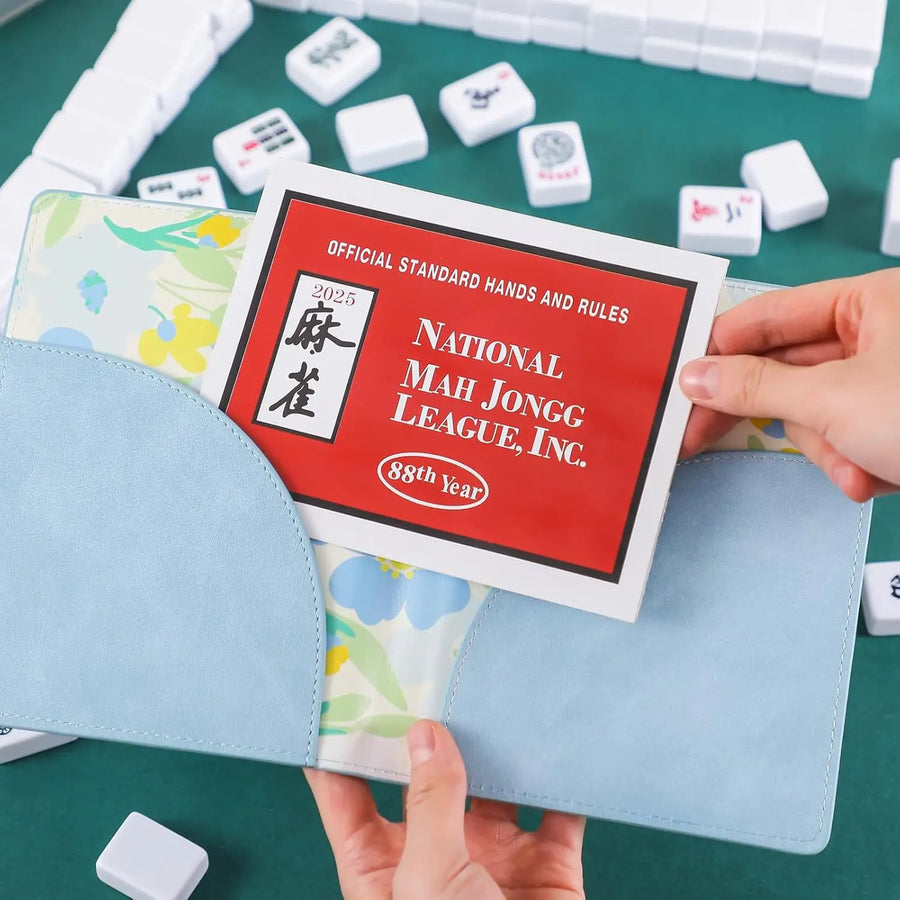 Mahjong Score Card Holder, PU Leather Foldable Waterproof Card Sleeve and Protector, view 3