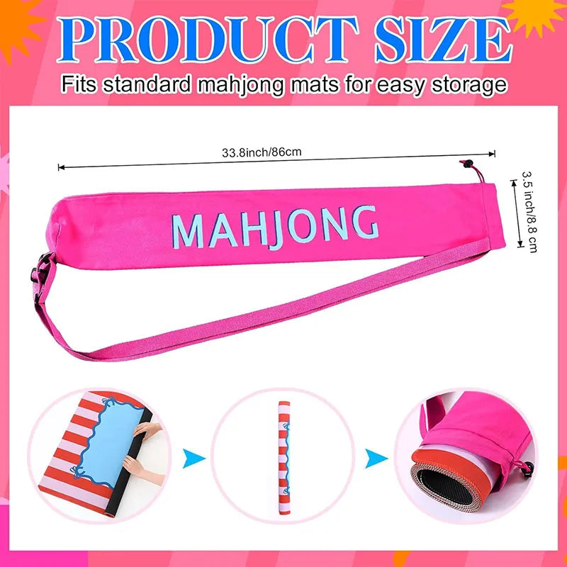 Mahjong Storage Handbag, Polyester Canvas Large Capacity Multi-Functional Travel Bag, view 5