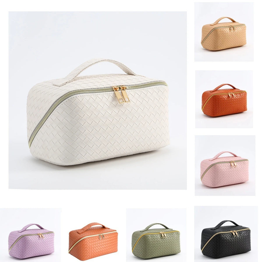 American Mahjong Tile Bag, PU Leather, Waterproof, Ultra Light Portable Storage Bag, view 3