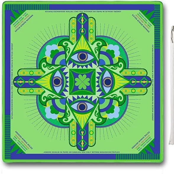 Mahjong Table Mat, Foldable Multi-Layer Rubber, Quick Dry, Non-Slip, Modern Design, view 9