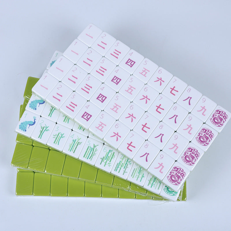 American Mahjong Set, 4 Layer Acrylic Mahjong Tiles, Light Green, view 5