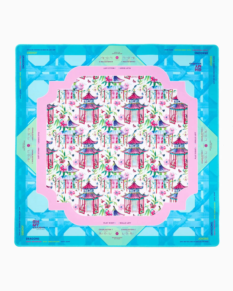 American Mahjong Mat for 4 Players, 33 Inch Natural Neoprene, Portable, Modern Design, view 10