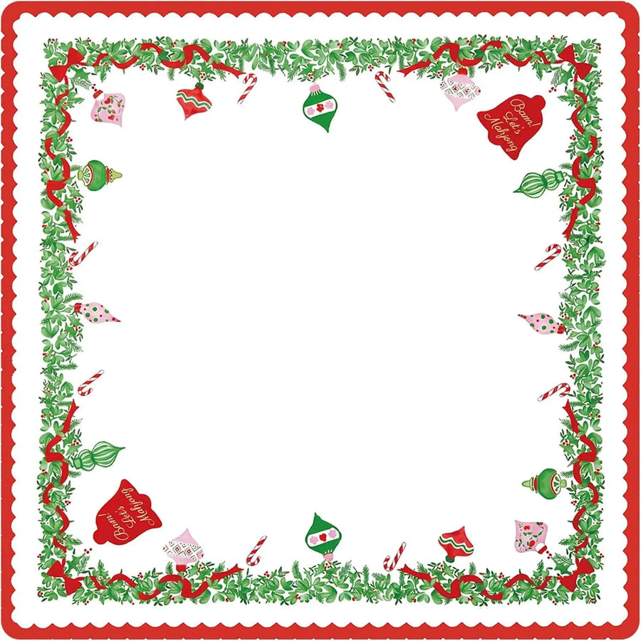 Christmas Mahjong Mat, Natural Rubber, Non-Slip, Noise Reducing, Water Resistant, view 12