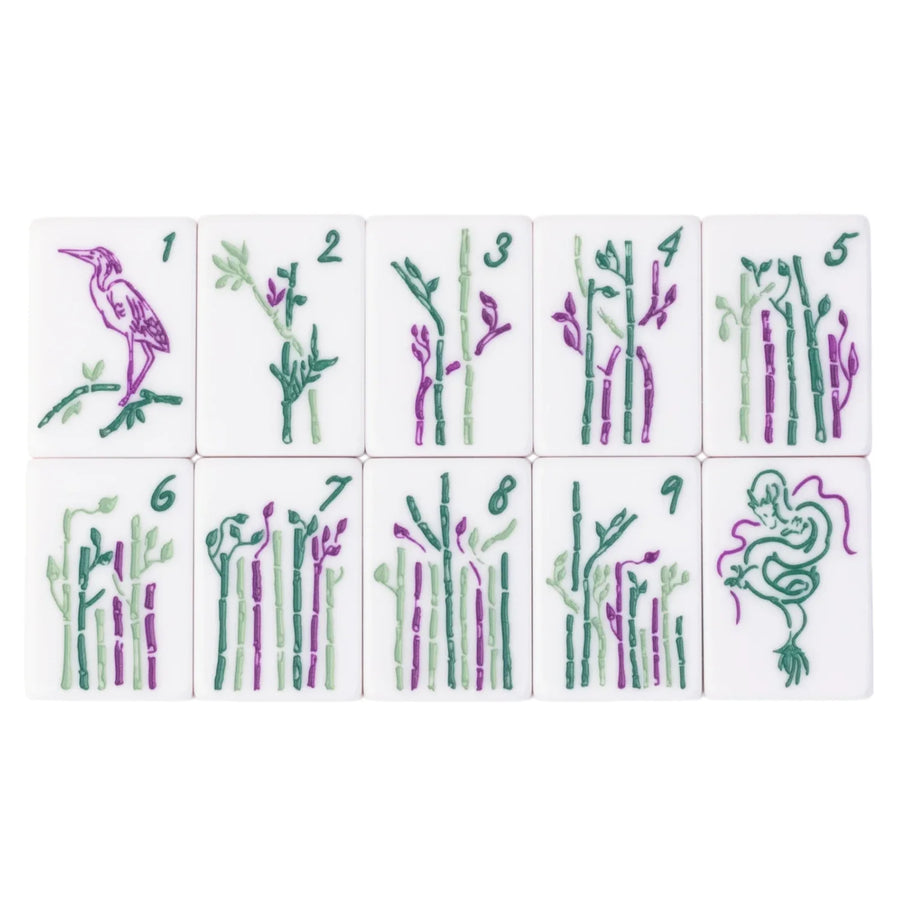 American Mahjong Tile Set, 160 Acrylic Tiles for 4 Players, Jade Green, view 4