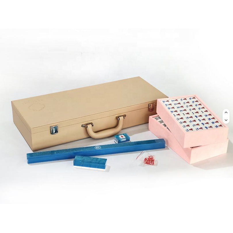 American Mahjong Tile Set, 166 Vintage-Inspired Acrylic Tiles, Wind Indicator, Dice, Travel Case, view 5