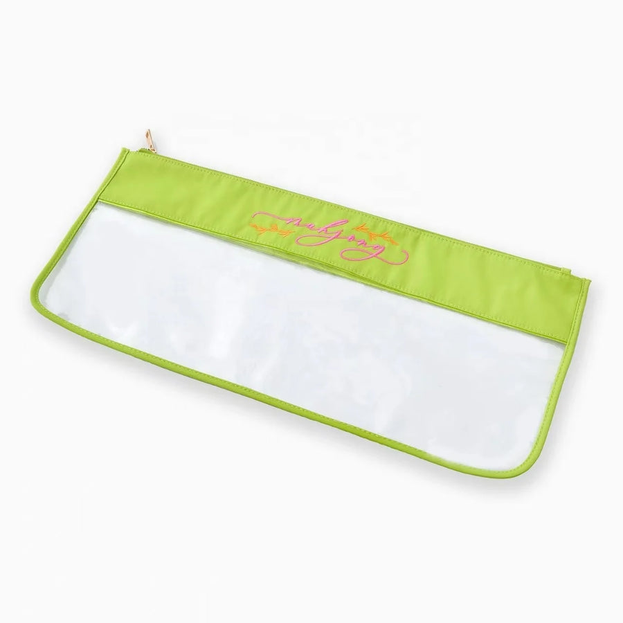 Mahjong Storage Bag with Embroidered Letters, Large Capacity Portable Travel Bag, view 2