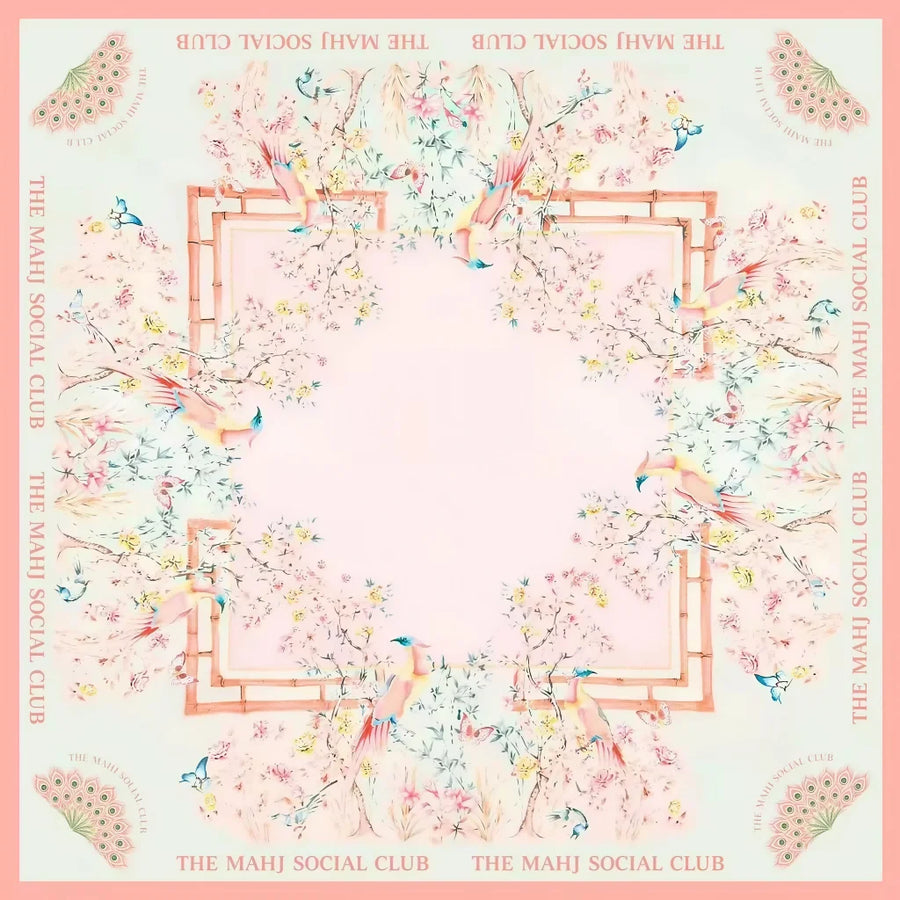 Mahjong Mat for American Mahjong Sets, Neoprene, Rose Floral Pattern