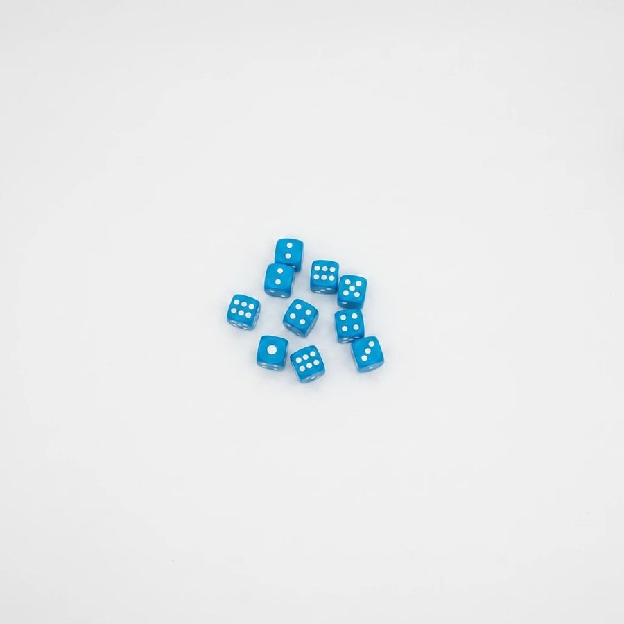 Mahjong Dice, Set of 4, 16 mm (0.63 Inch) Transparent Multicolor Acrylic Cube Dice, view 5