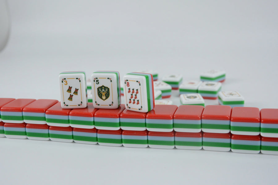 American Mahjong Set, Christmas Acrylic Tiles with 10 Jokers and Dice, view 6