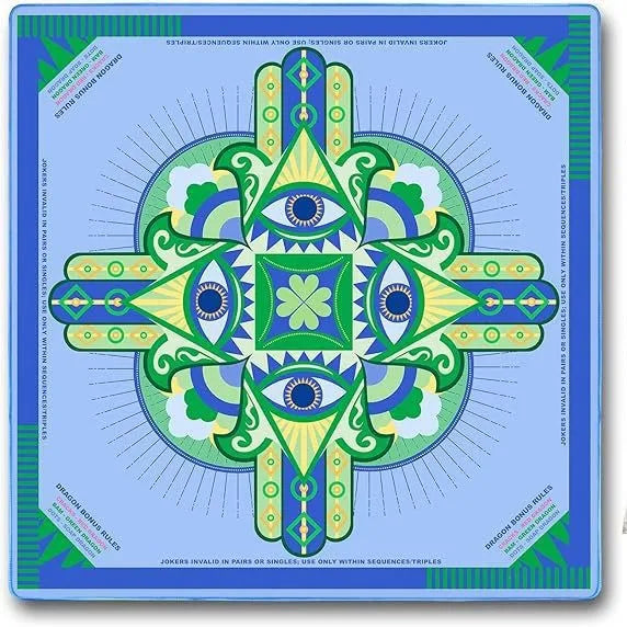 Mahjong Table Mat, Foldable Multi-Layer Rubber, Quick Dry, Non-Slip, Modern Design, view 12