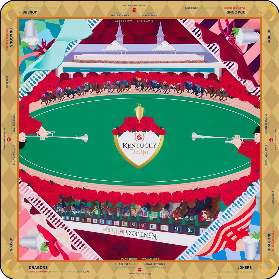 American Mahjong Table Pad, Foldable Non-Slip Game Mat, Soft Surface, Unfinished Edge