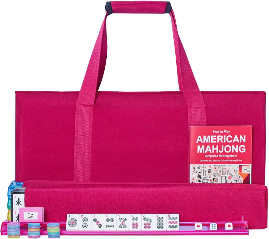 Mahjong Set, 166 Melamine Tiles, Canvas Tote Bag, Wind Indicator, for 4 Players, view 10