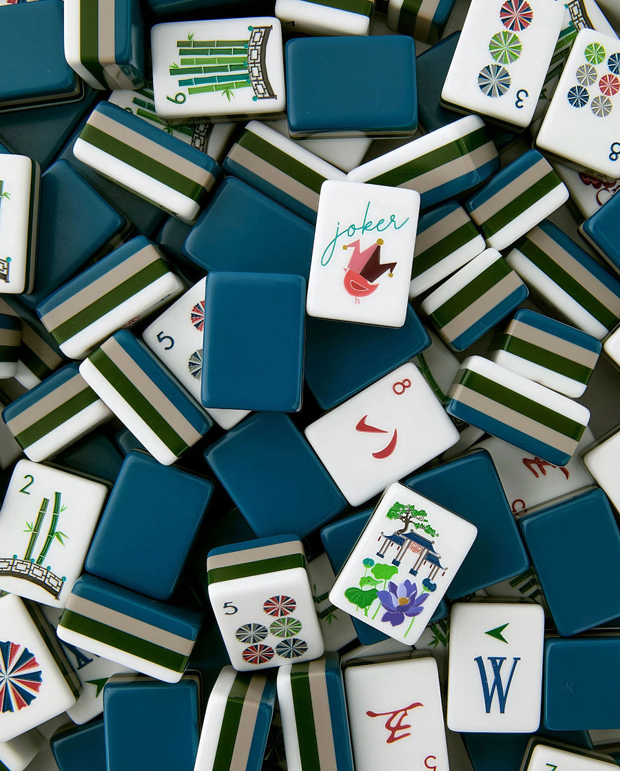 American Mahjong Set, 160 Carved Acrylic Tiles with Case, Baby Purple, view 11