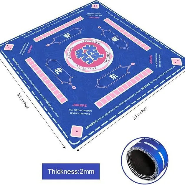 American Mahjong Mat, Thickened Rubber Tablecloth with Locked Edges, Easy Clean, view 4