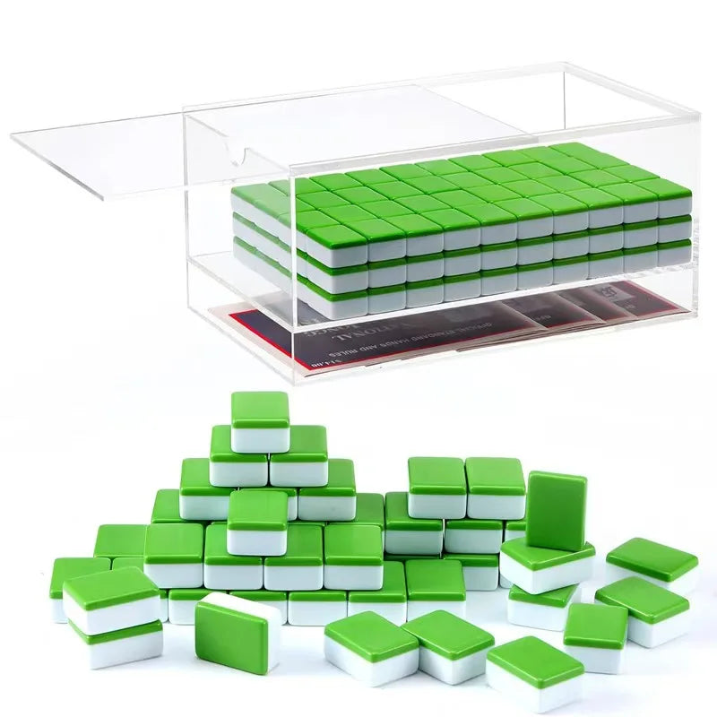 Mahjong Storage Box, Clear Acrylic, Waterproof, Dustproof, Wear Resistant, view 2