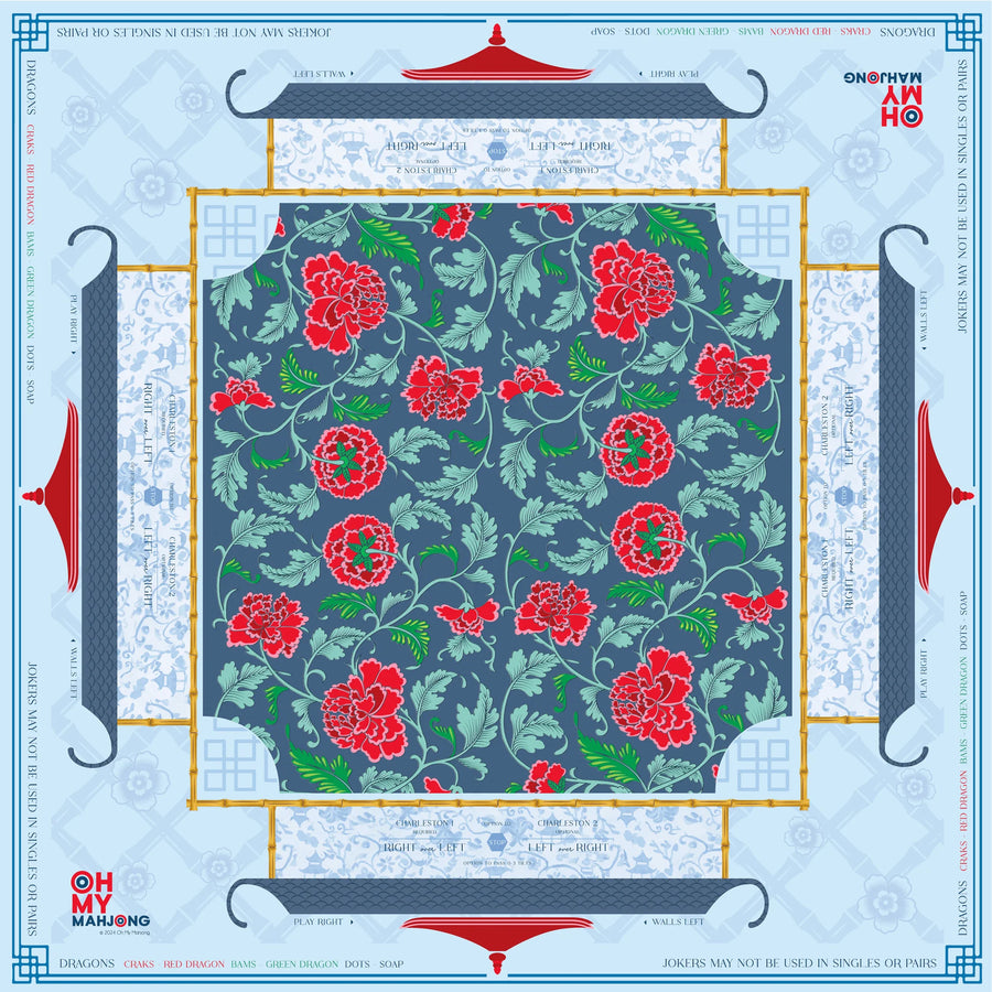 American Mahjong Mat for 4 Players, 33 Inch Natural Neoprene, Portable, Modern Design