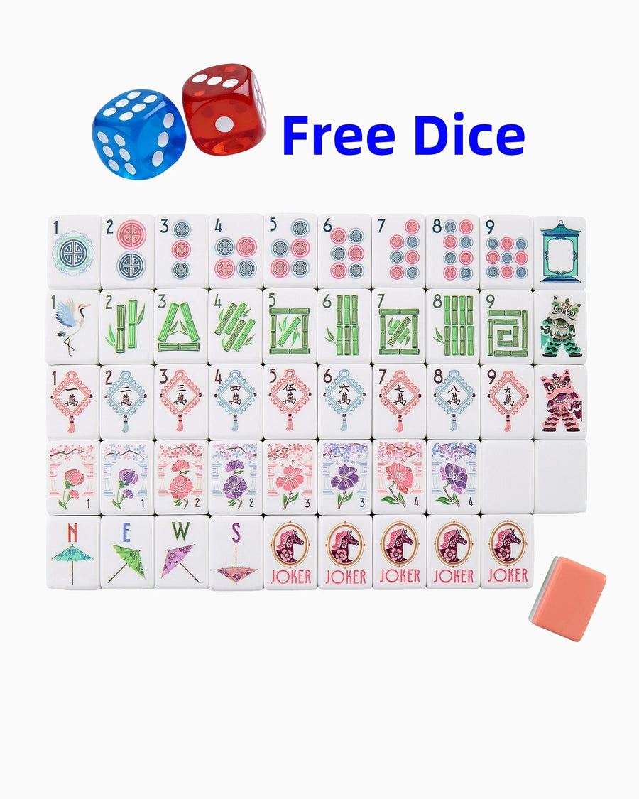 American Mahjong Tiles, 160 Piece Travel Set, 4 Layer Engraved, Portable