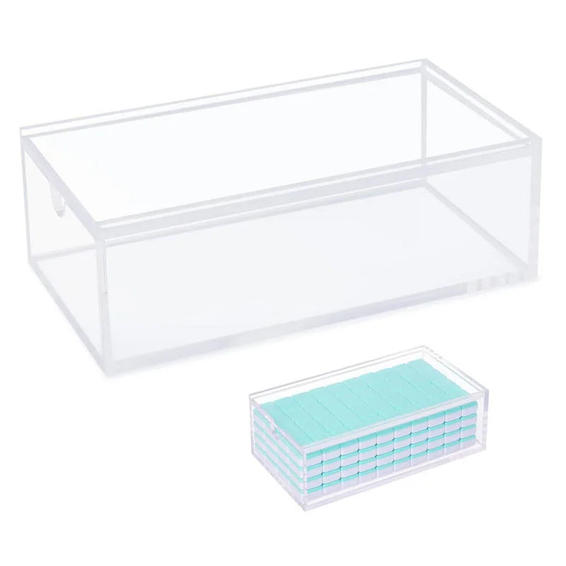 Mahjong Storage Box, Acrylic Display Case with Clear Sliding Cover, for 4 Players