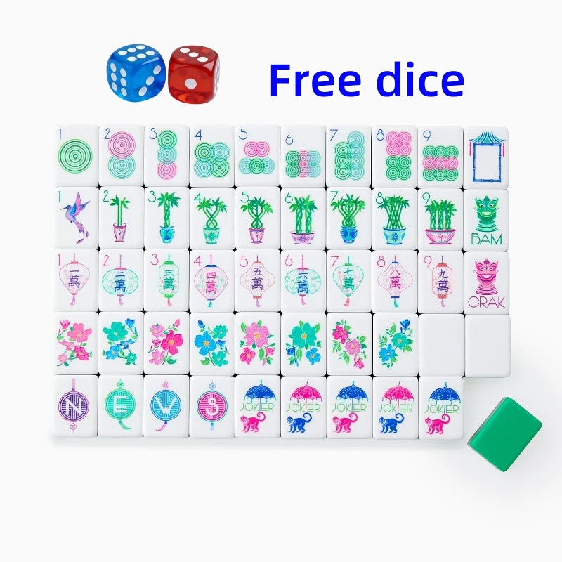 American Mahjong Tiles, 160 Piece Travel Set, 4 Layer Engraved, Portable