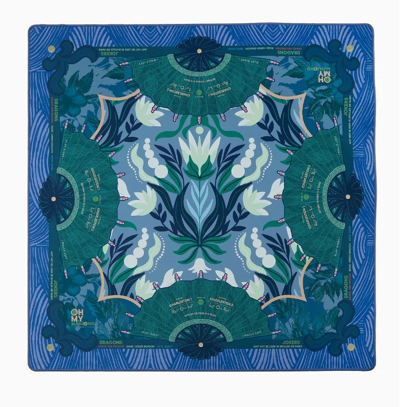 Mahjong Mat with Storage Bag, 33 Inch Neoprene, 3 mm, Stitched Edge, Waterproof, Off-White Honey