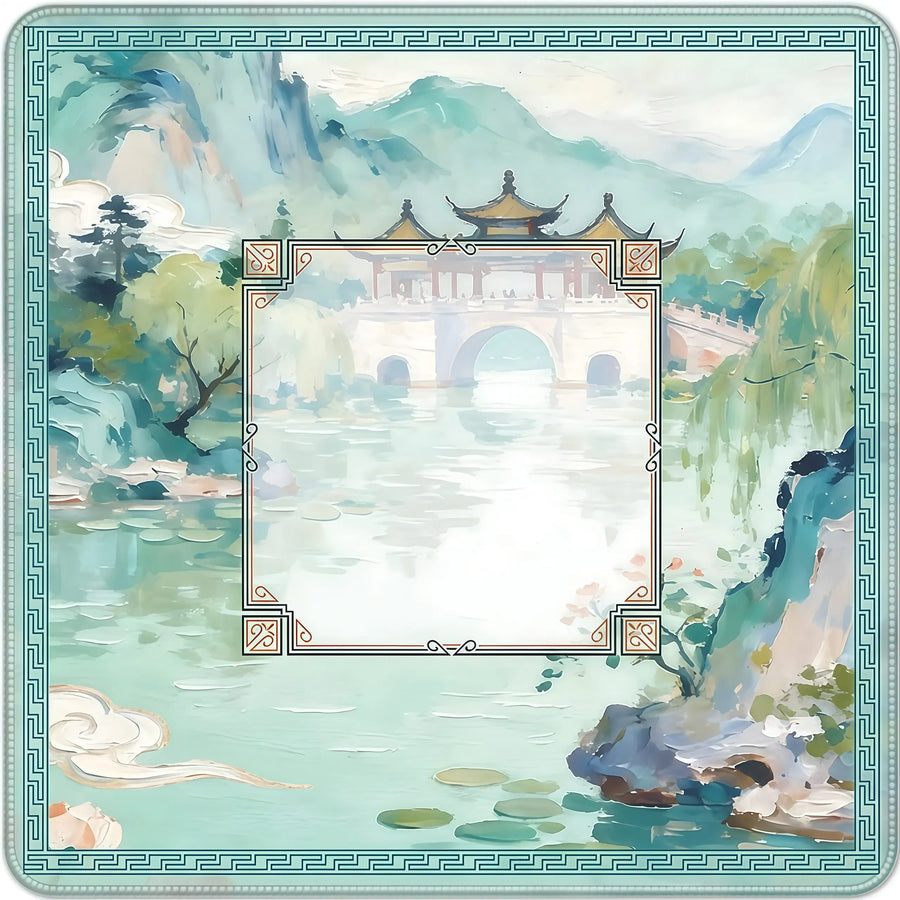 Mahjong Mat for American Mahjong Sets, Neoprene, Rose Floral Pattern
