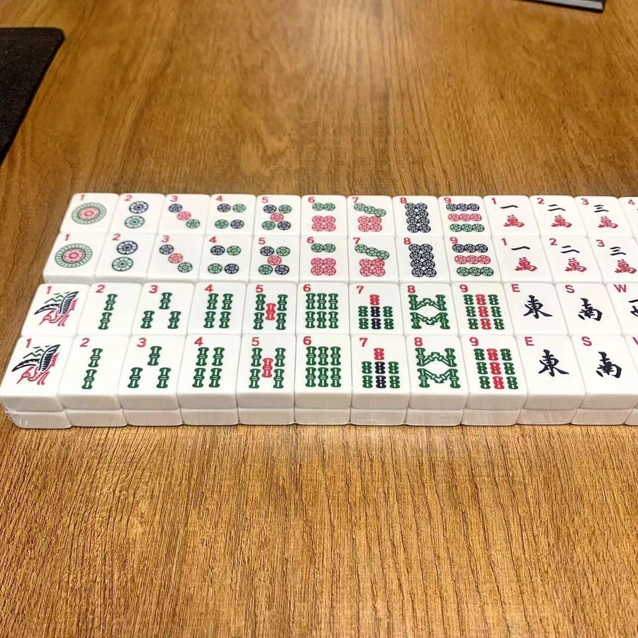 American Mahjong Set, 166 Melamine Tiles, Portable PVC Color Box, view 3