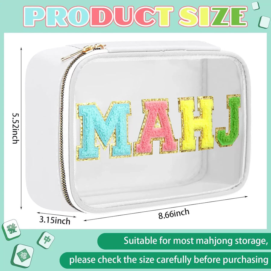 American Mahjong Storage Bag with Clear Window, Large Capacity Travel Carry Case for Tile Set, view 11
