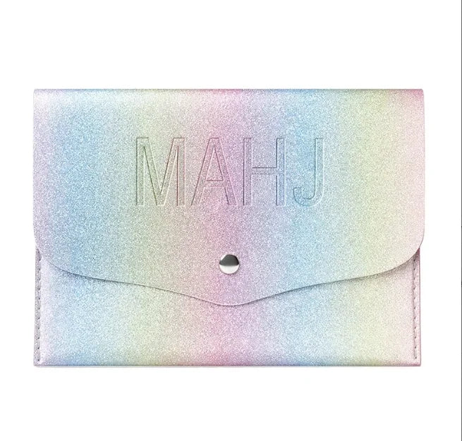American Mahjong Card and Dice Organizer Case, PU Leather Accessory Pouch, view 7