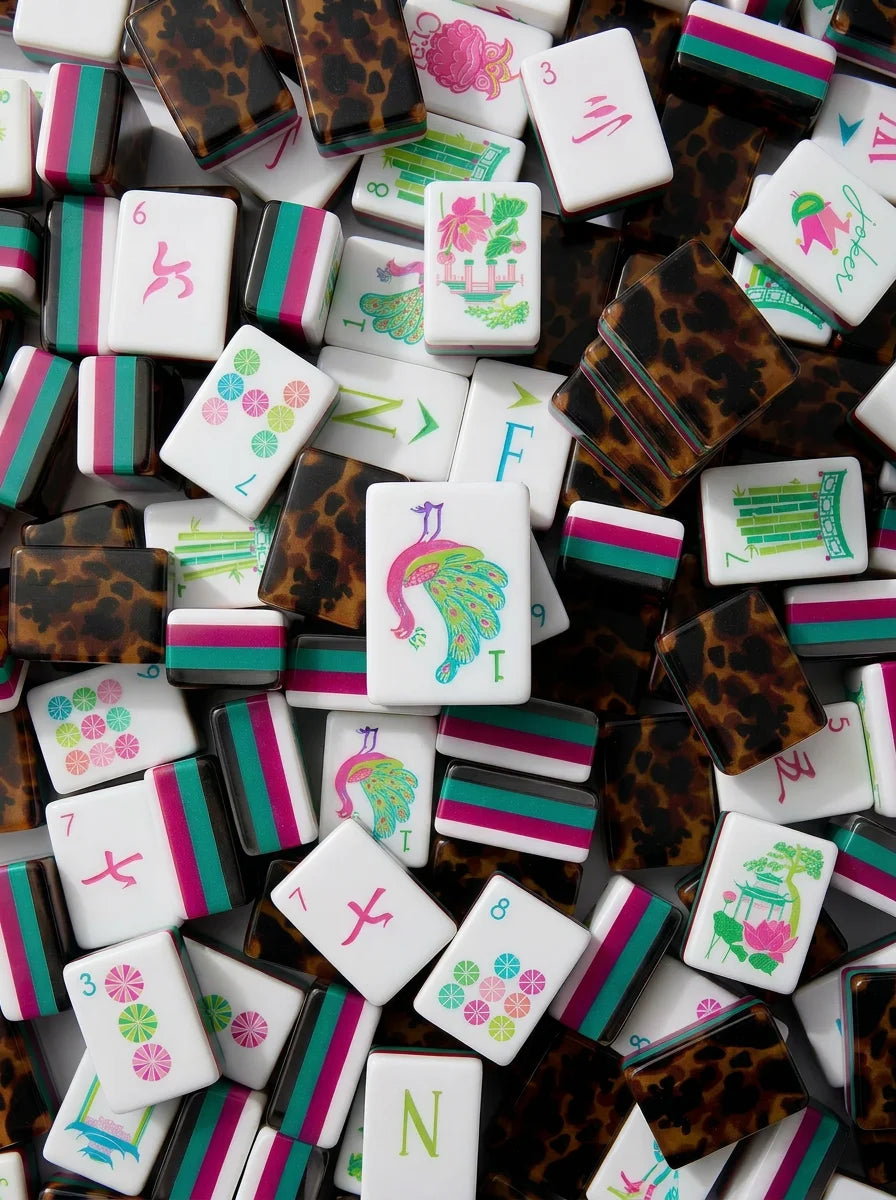 American Mahjong Tile Set, 160 Pieces, Acrylic Tiles with Crane Design, view 9